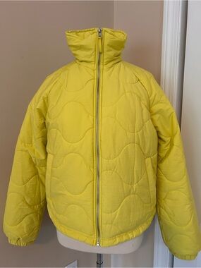Universal Thread Yellow Quilted Puffer Jacket for Kids